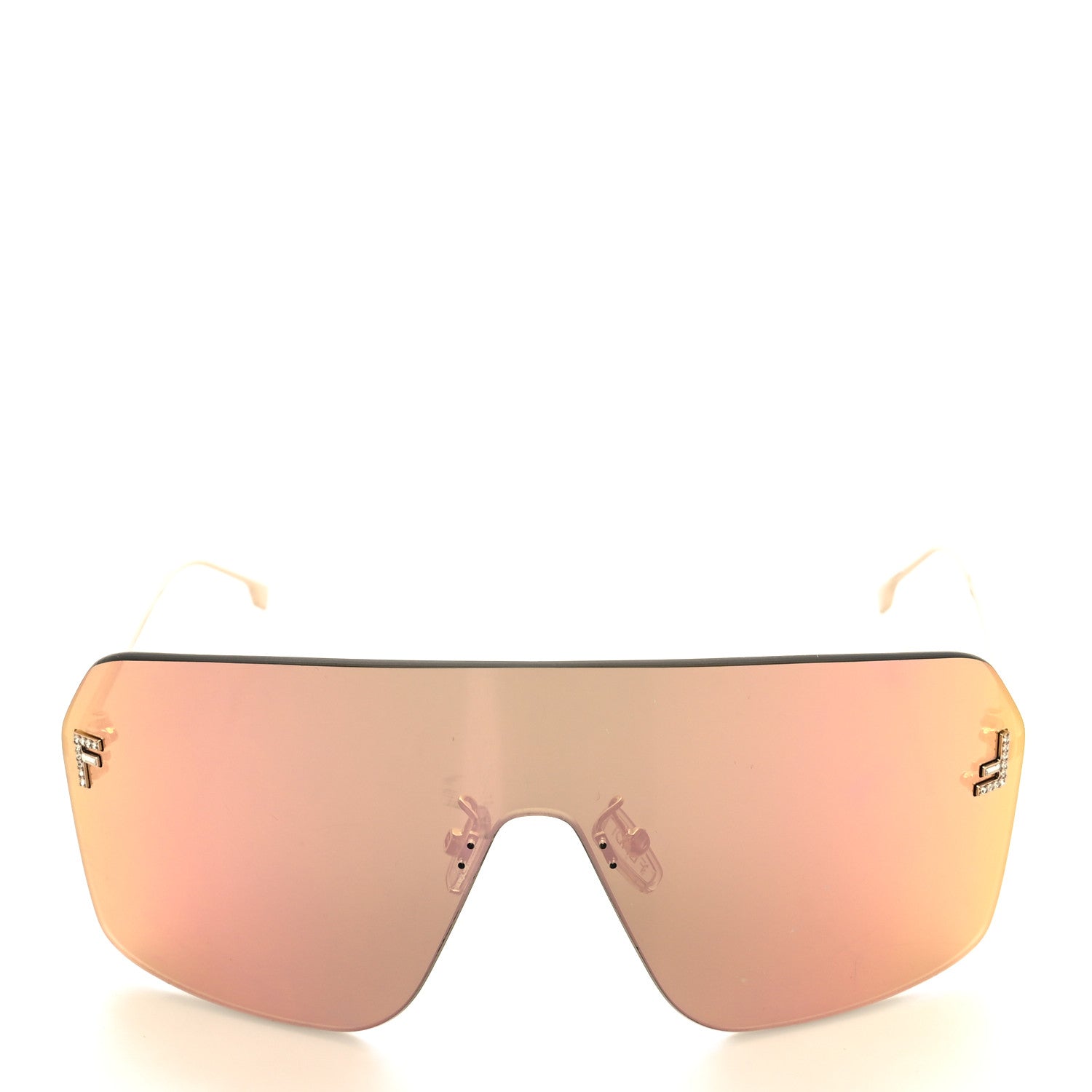Fendi Metal Crystal Fendi First Shield Sunglasses FE4121US Gold 2 of 6