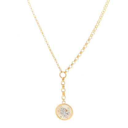 Foundrae 18K Yellow White Gold Diamond Resilience Medium Mixed Belcher Extension Chain Necklace 1 of 6
