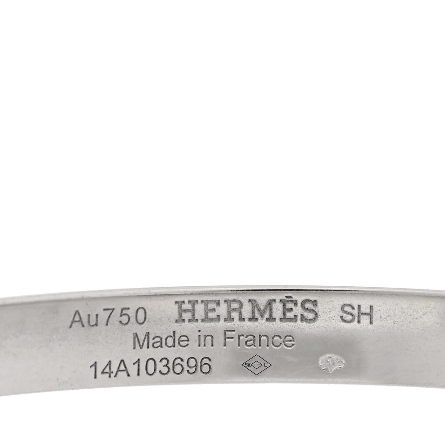 18K White Gold PM Collier De Chien Bracelet SH