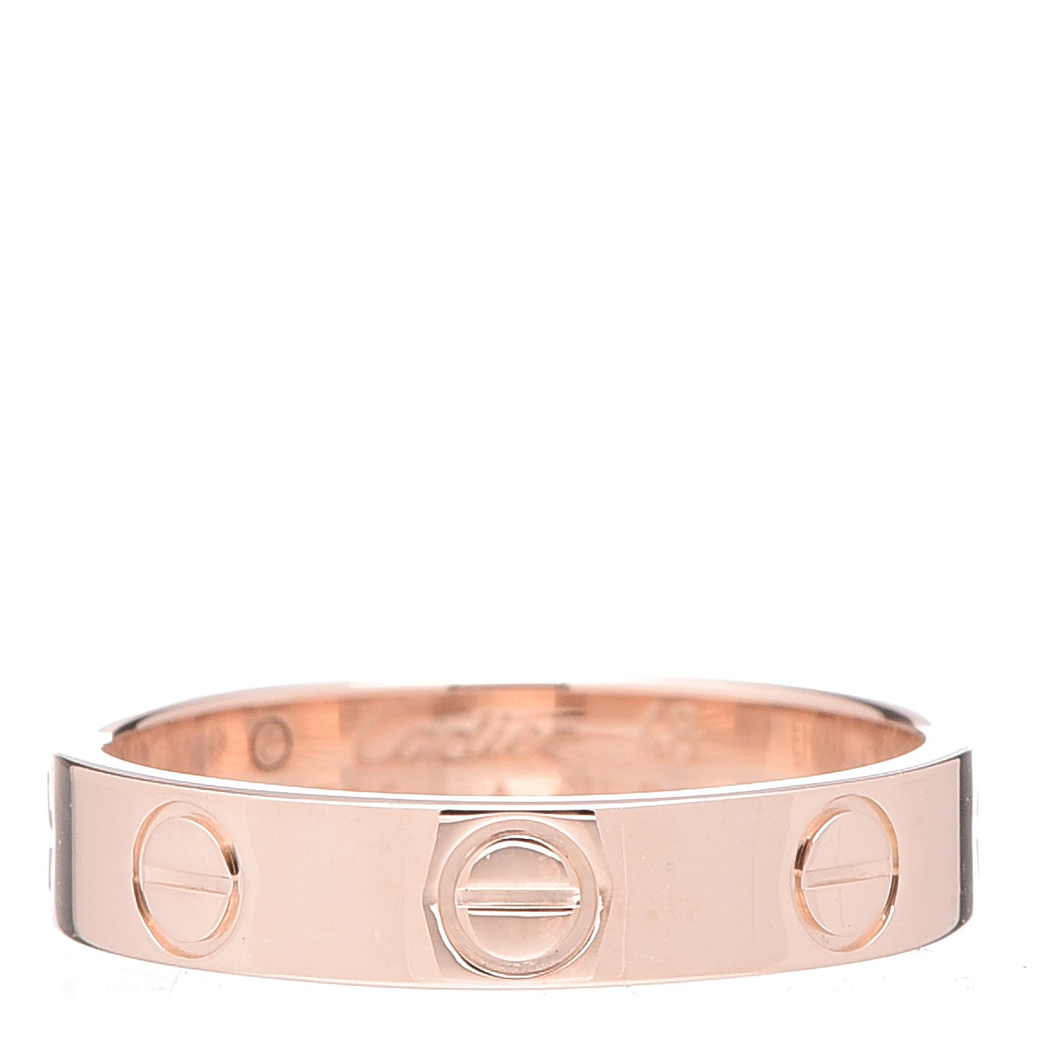 Cartier 18K Pink Gold 3.5mm LOVE Wedding Band Ring 48 4.5 3 of 5