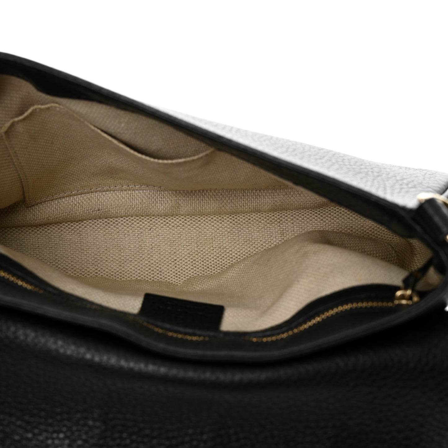 Pebbled Calfskin Medium Soho Flap Crossbody Black