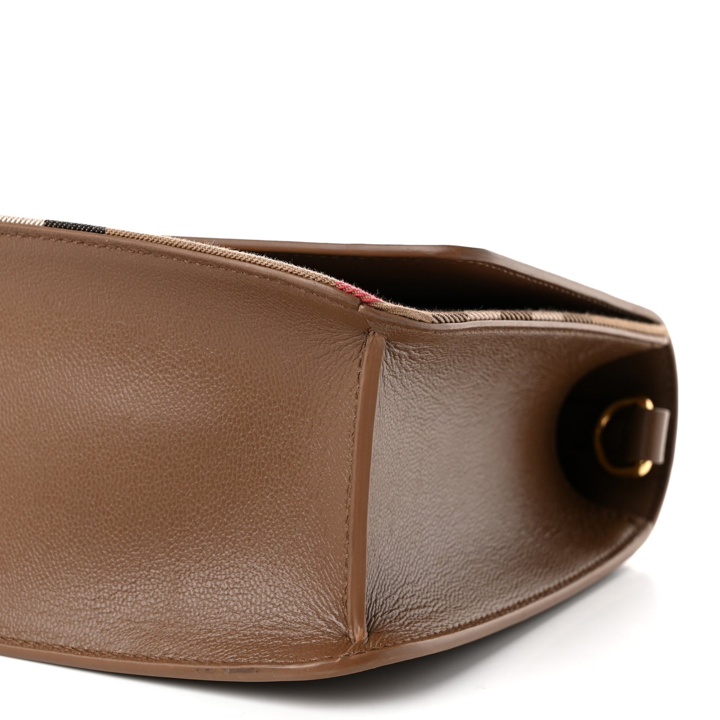 Derby Calfskin House Check Mackford Crossbody Bag Brown