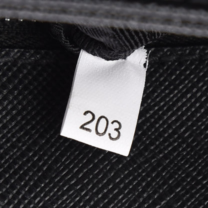 Prada Saffiano Tessuto Nylon Chain Shoulder Bag Black 9 of 9