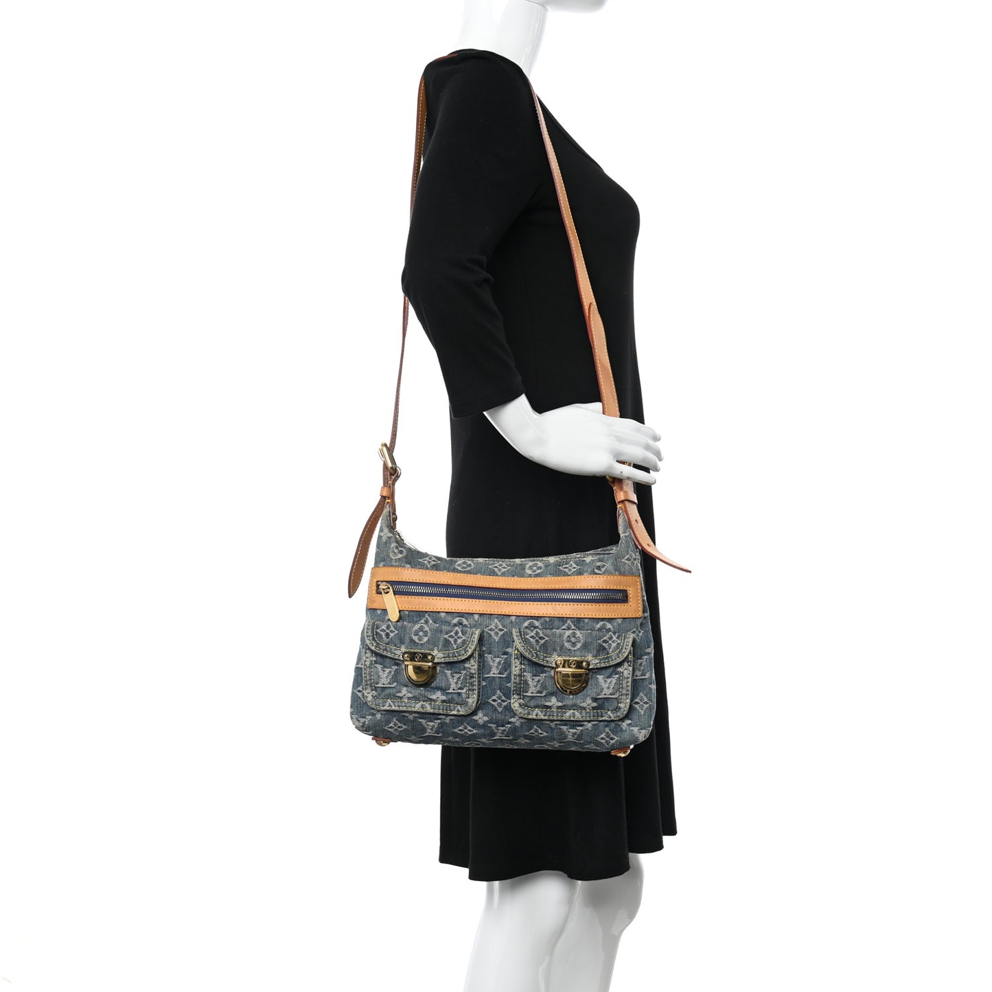 Monogram Denim Baggy PM Blue