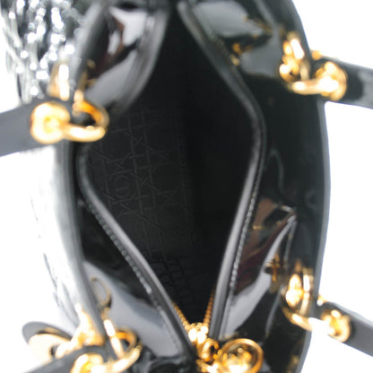 Christian Dior Patent Cannage Medium Lady Dior Black 5 of 7