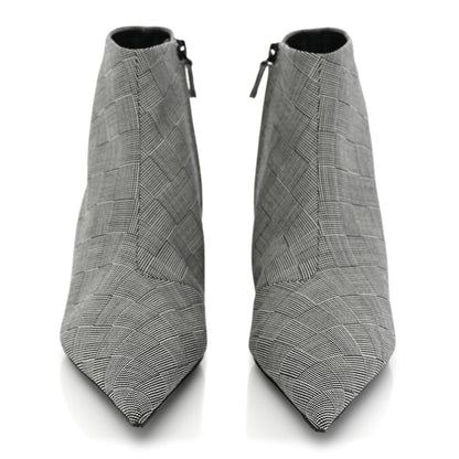 Balenciaga Wool Checked Knife Pointy Toe Boots 40 2 of 9