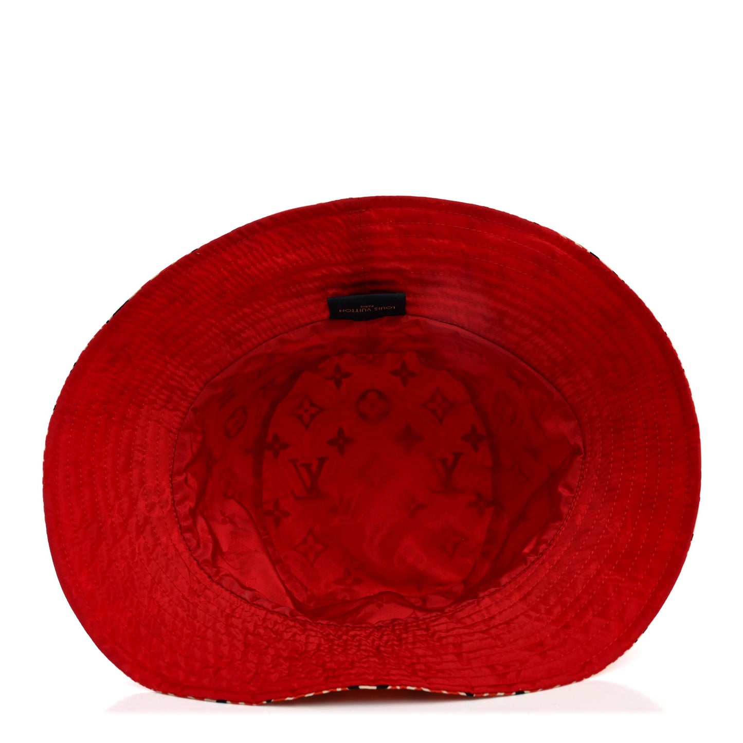 Nylon Canvas Monogram Giant Crafty Reversible Bucket Hat M Creme Rouge