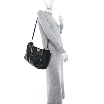 Valentino Garavani Vitello Medium Rockstud Tote Black 2 of 8