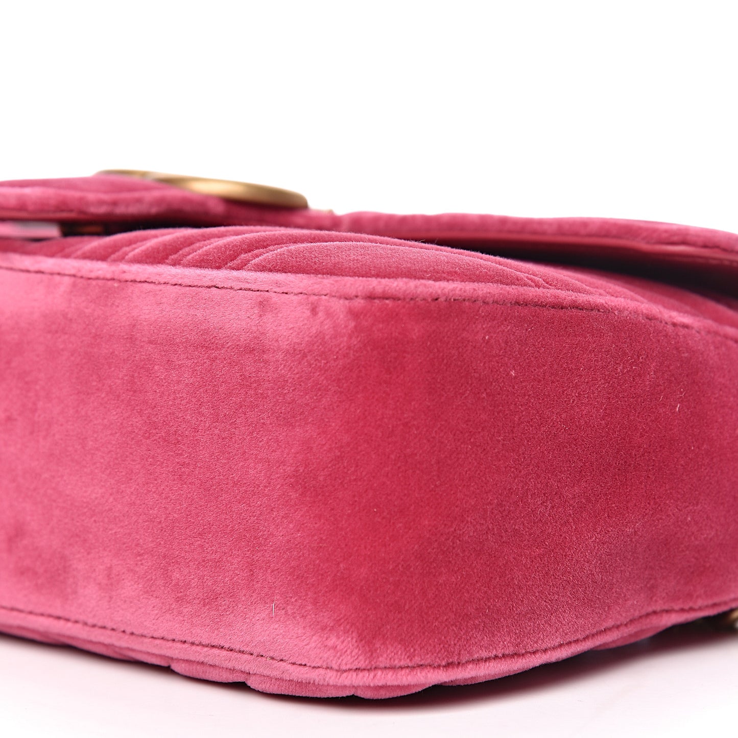 Velvet Matelasse Small GG Marmont Shoulder Bag Light Raspberry Rose