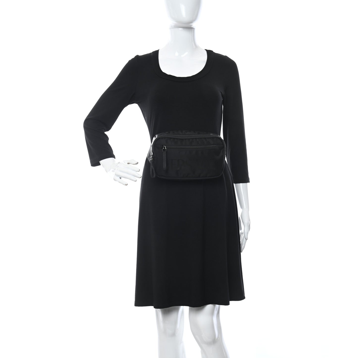 Nylon Logo Belt Bag Black