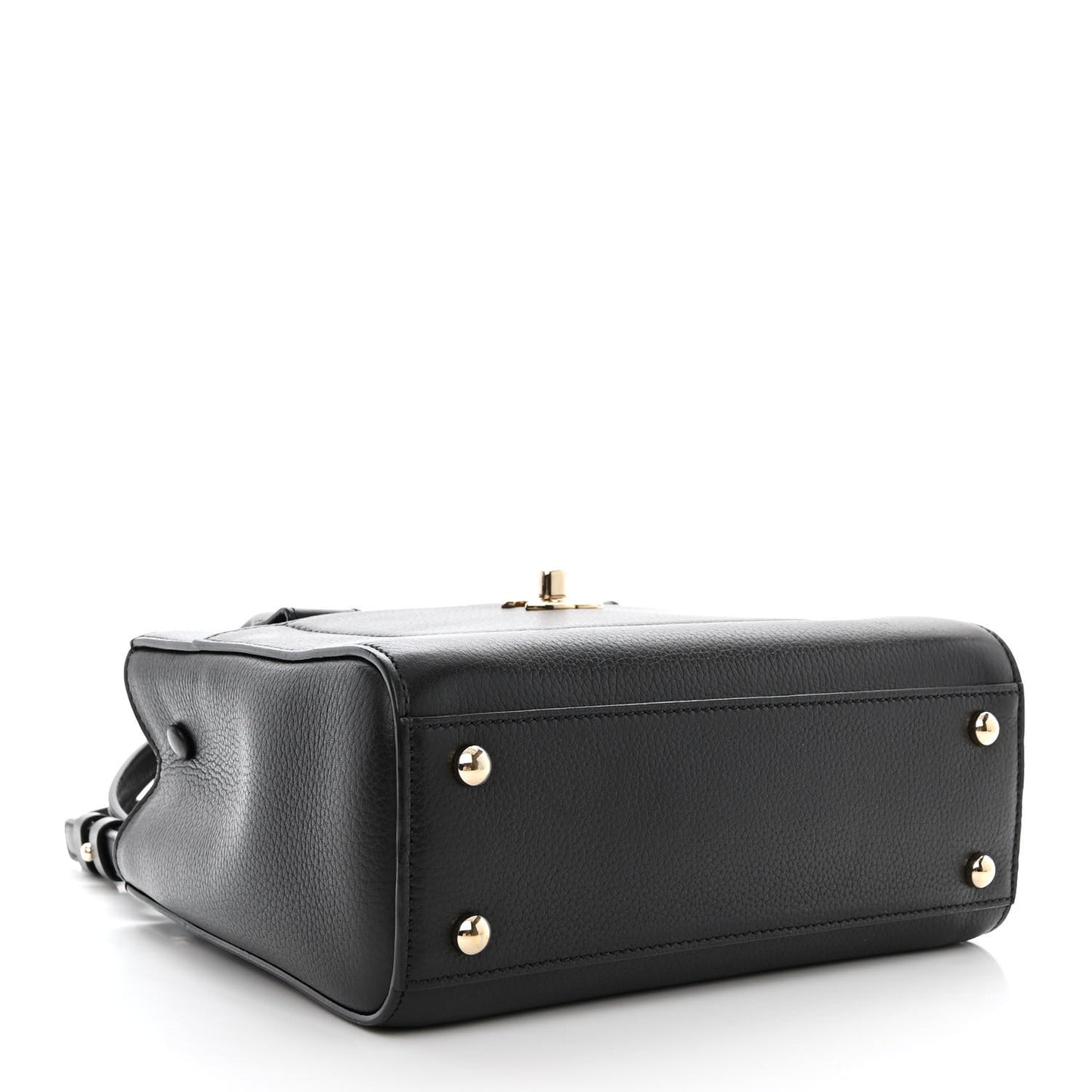 Grained Calfskin Mini Neo Executive Shopper Tote Black