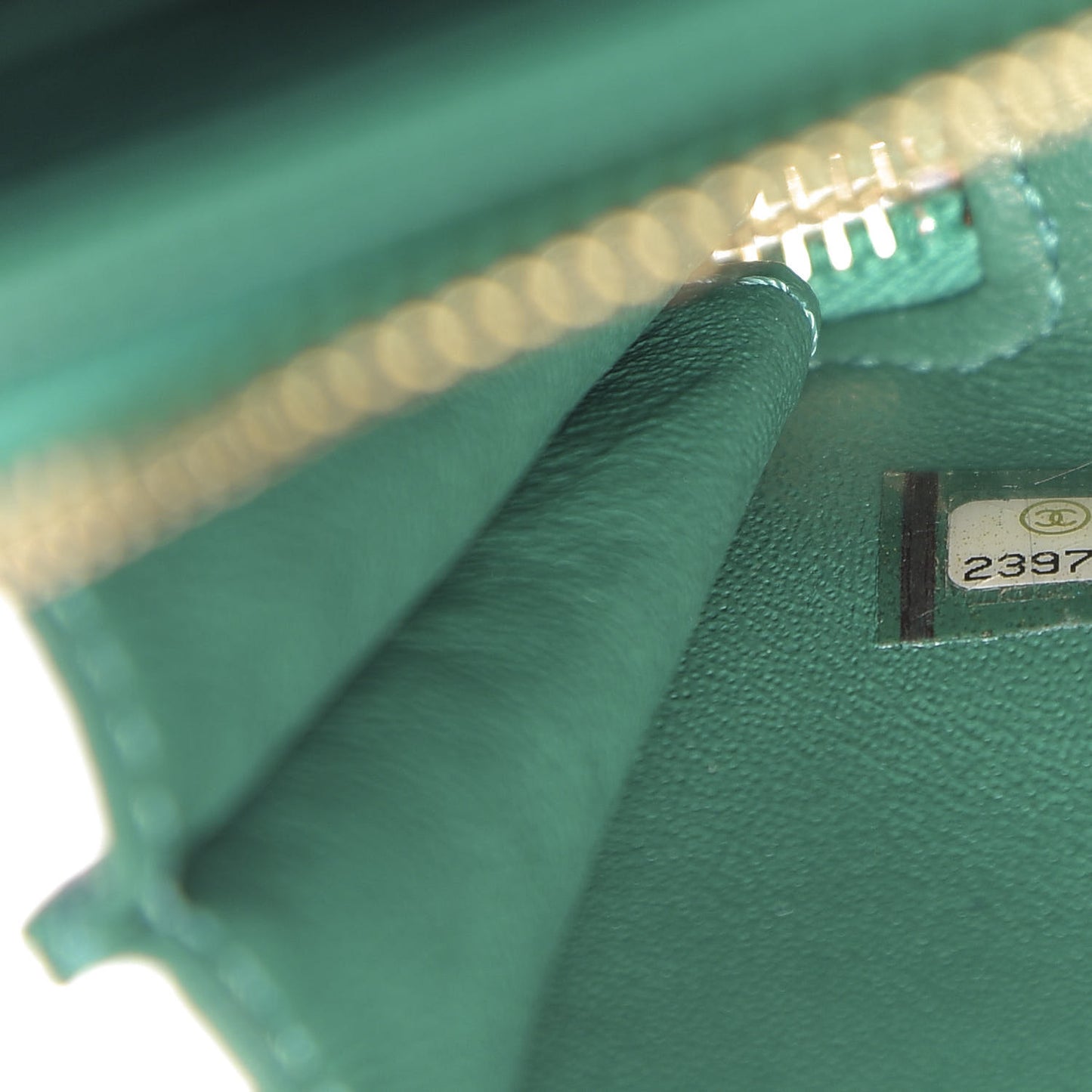 Caviar Quilted Mini Business Affinity Flap Green
