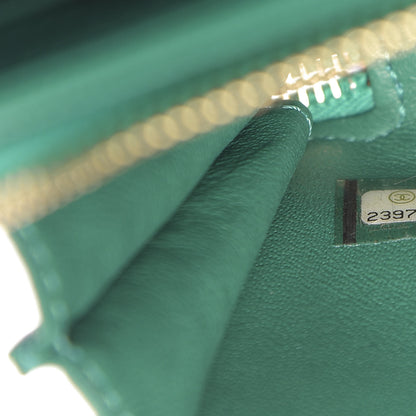 Chanel Caviar Quilted Mini Business Affinity Flap Green 7 of 12