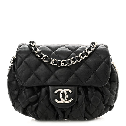 Chanel Washed Lambskin Quilted Mini Chain Around Messenger Black 1 of 13