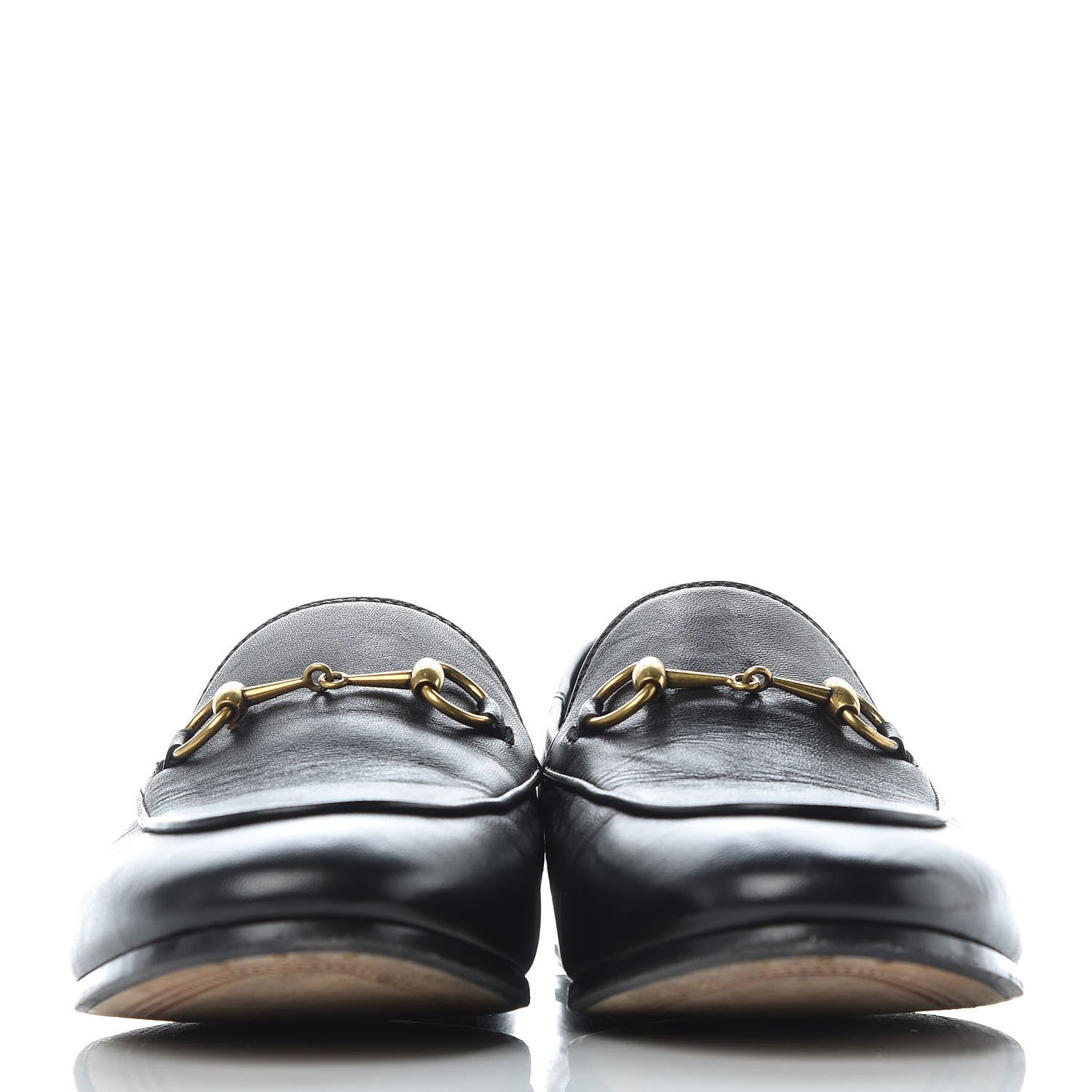 Gucci Lambskin Womens Brixton Horsebit Loafers 38.5 Black 2 of 12