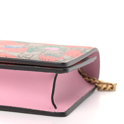 Gucci GG Supreme Monogram Strawberry Chain Wallet 9 of 9