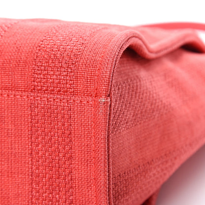 Chanel Mixed Fibers Striped Small Deauville Tote Red 12 of 15