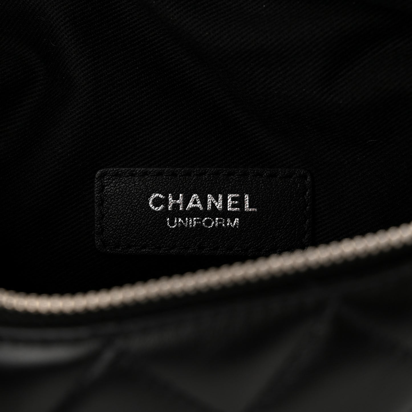 Calfskin Quilted Waist Belt Bag Black
