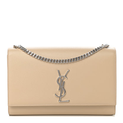Saint Laurent Grain De Poudre Medium Monogram Kate Satchel Nude Powder 1 of 11