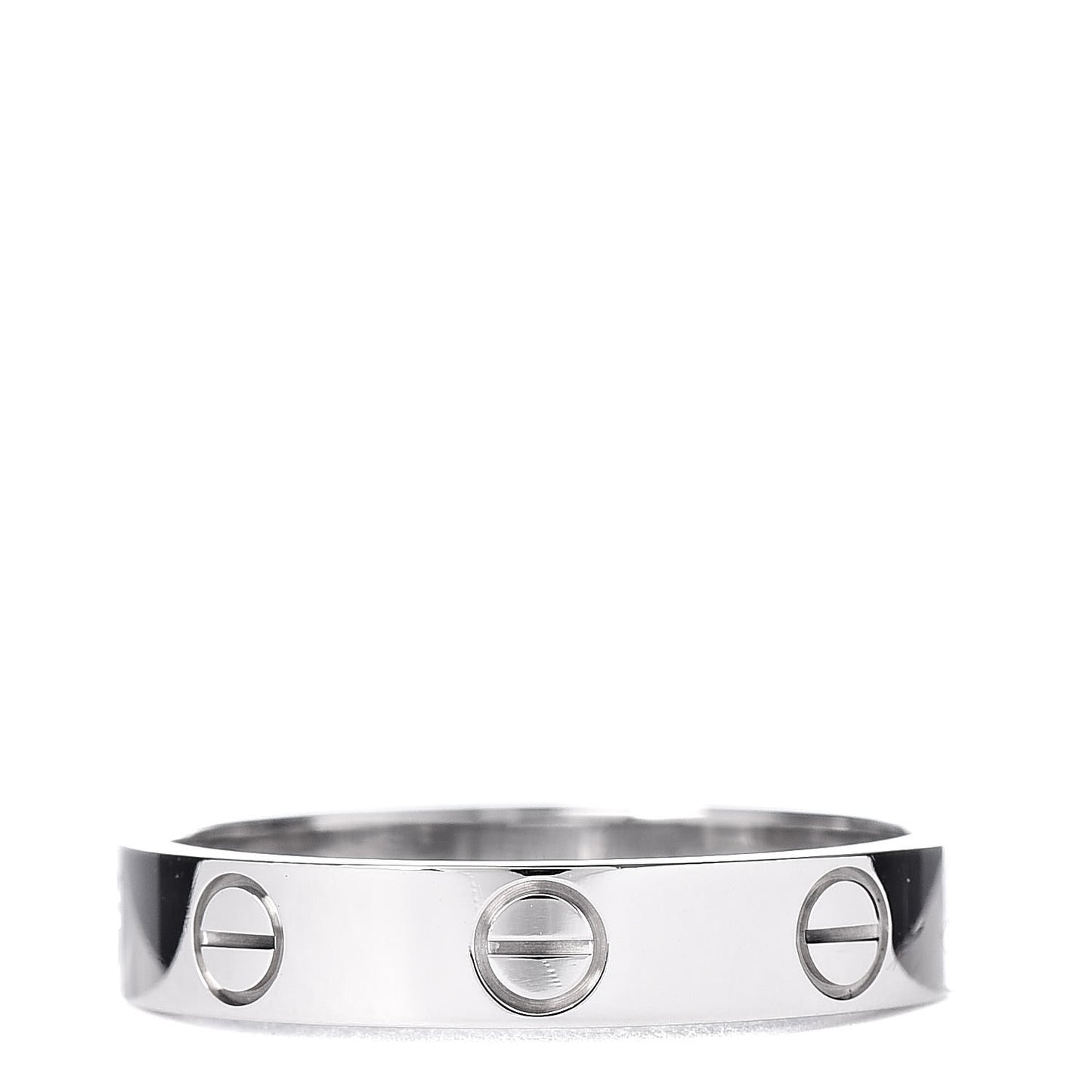 18K White Gold 3.5mm LOVE Wedding Band Ring 52 6