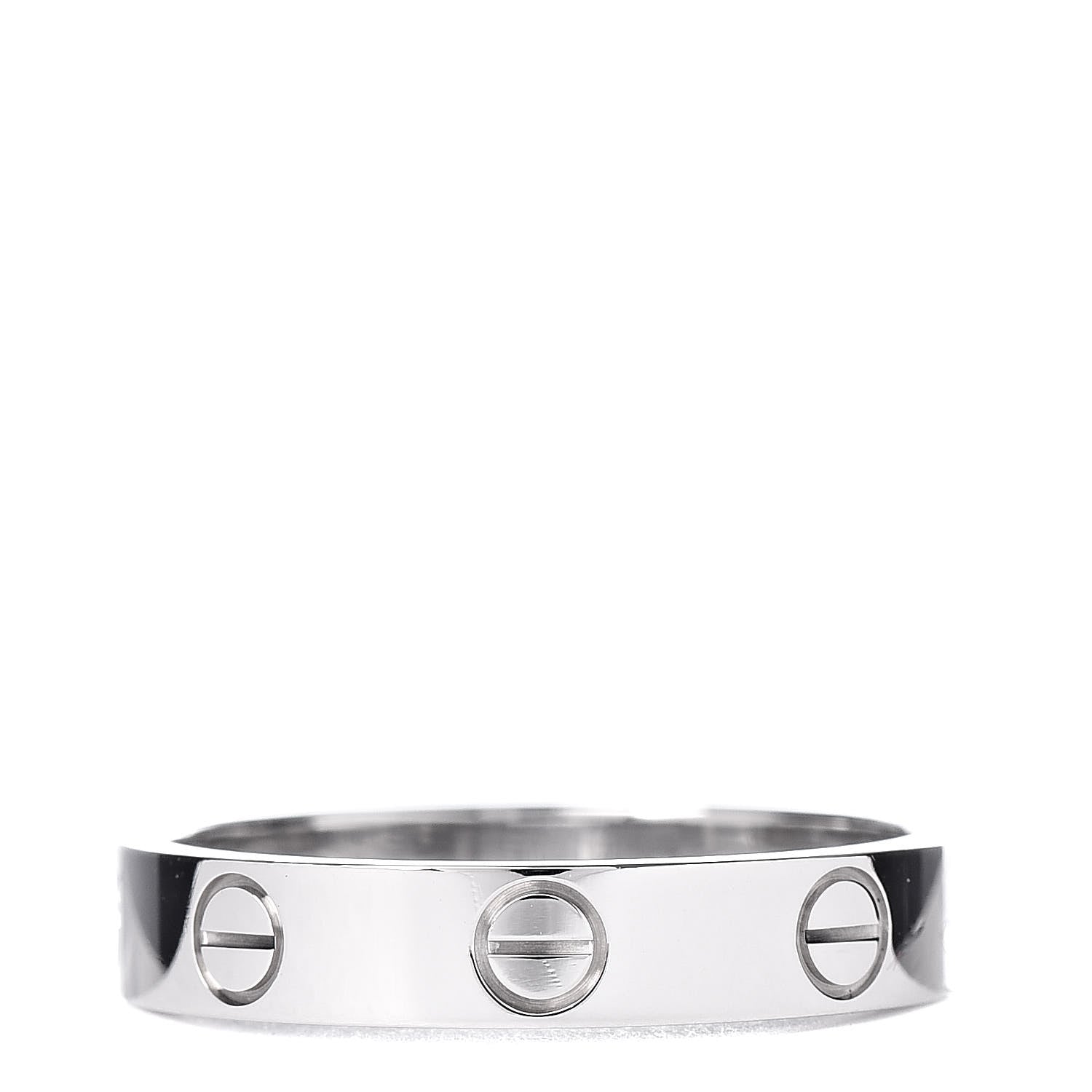 Cartier 18K White Gold 3.5mm LOVE Wedding Band Ring 52 6 1 of 5