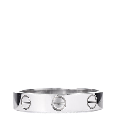 Cartier 18K White Gold 3.5mm LOVE Wedding Band Ring 52 6 1 of 5