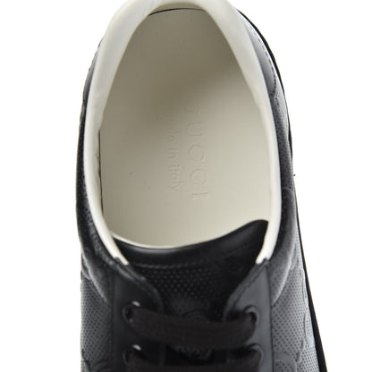 Gucci Calfskin GG Tennis Embossed Mens Ace Sneakers 6 Black 6 of 8
