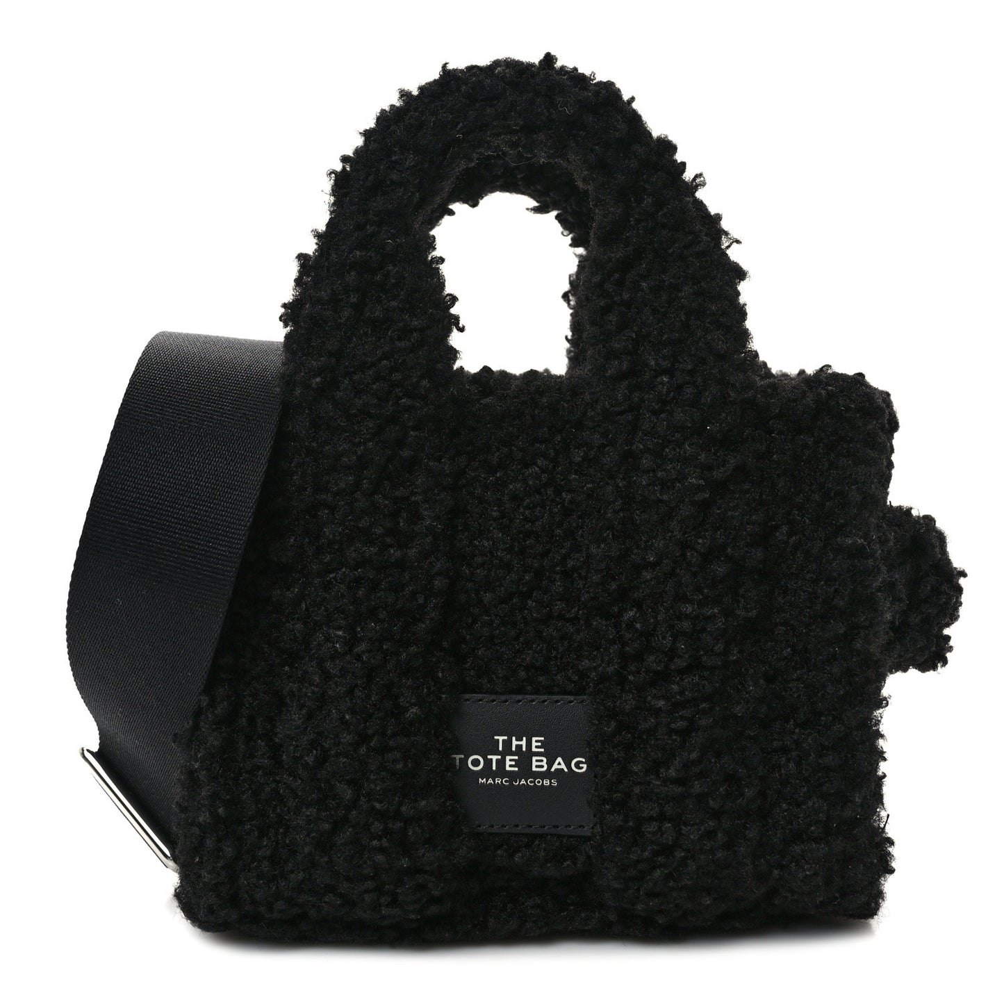 Polyester Cotton Mini The Teddy Traveler Tote Bag Black