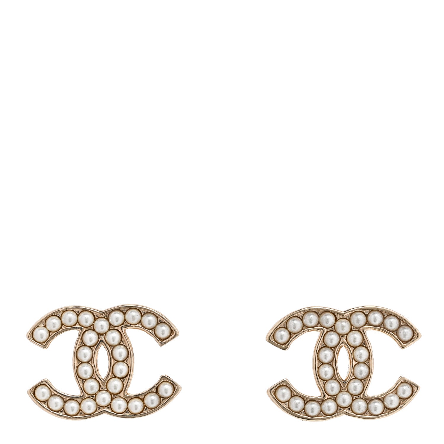 Chanel Pearl CC Earrings Gold 1 of 5