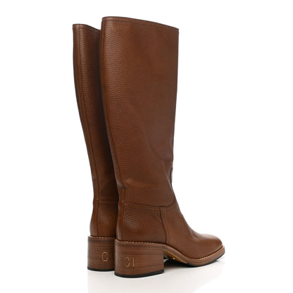 Gucci GG Monogram Calfskin Lola Tall Boots 39 Beige Ruggine Cuir 8 of 13