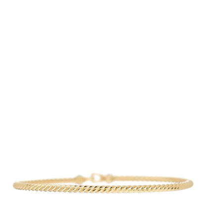 David Yurman 18K Yellow Gold Diamond 2.6mm Cable Collectibles Buckle Bracelet 2 of 3