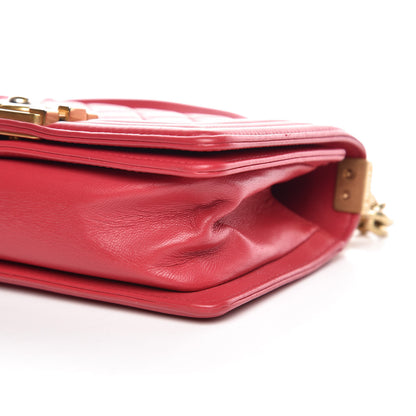 Chanel Lambskin Quilted Small Boy Flap Red 10 of 10