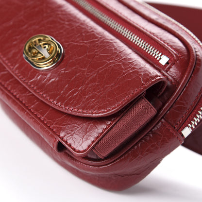 Gucci Cracked Calfskin Morpheus Belt 70 28 Bag Red 7 of 11