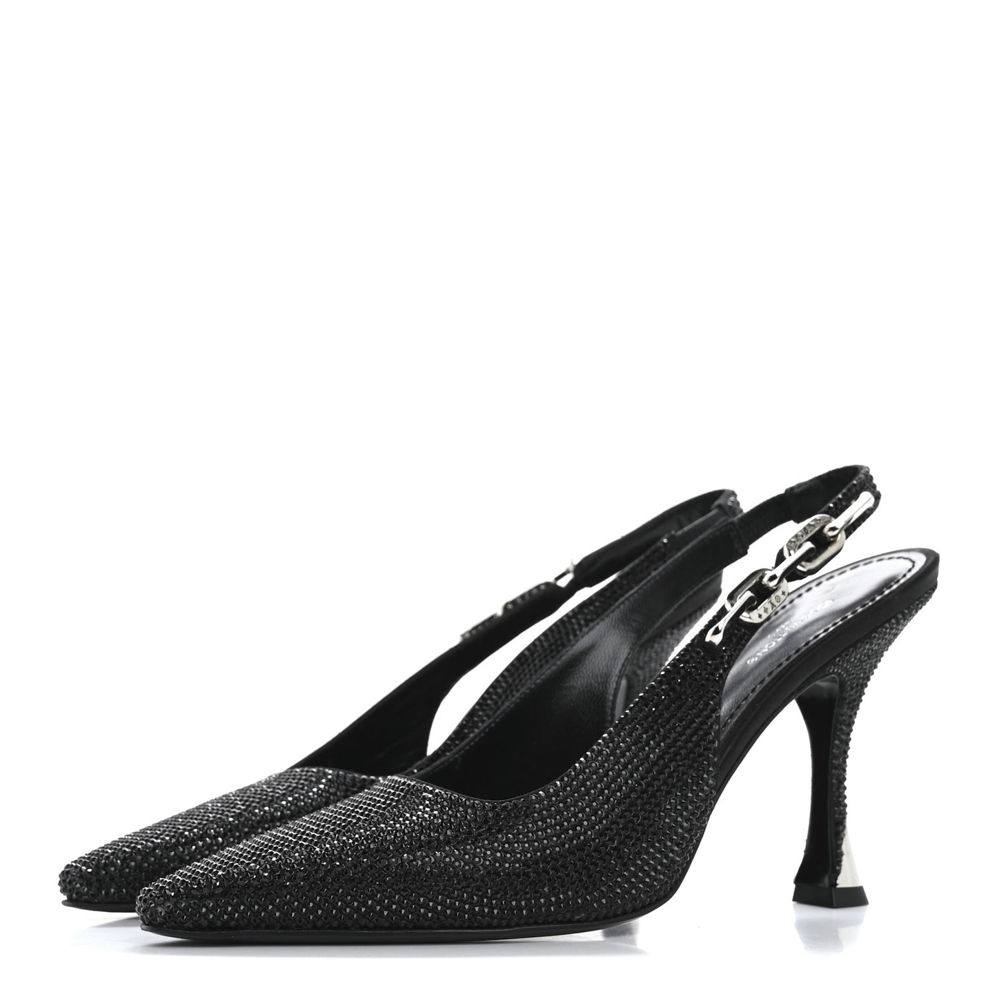 Crystal Sparkle Slingback Pumps 40 Black