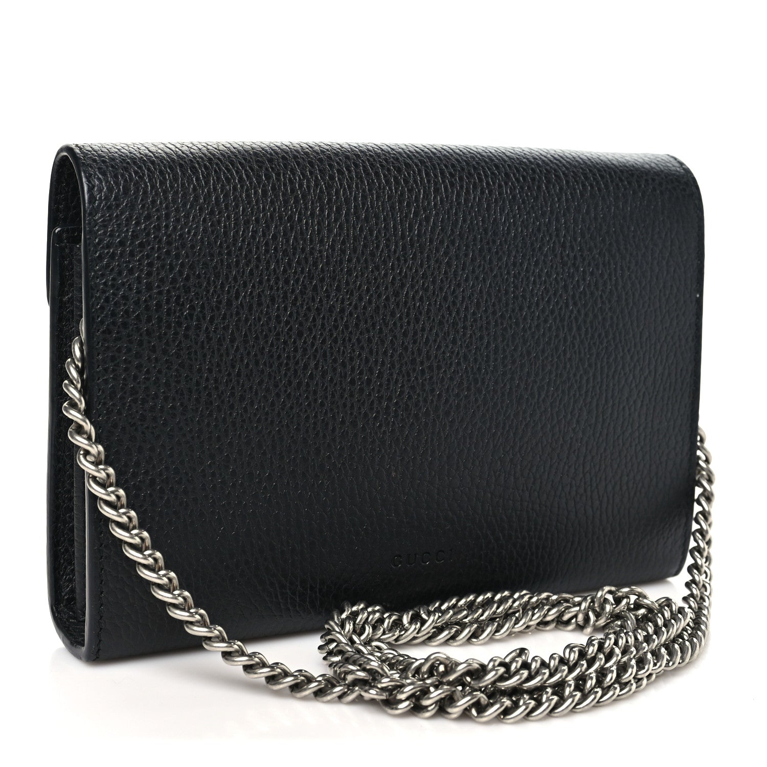Gucci Calfskin Mini Dionysus Chain Wallet Black 3 of 10