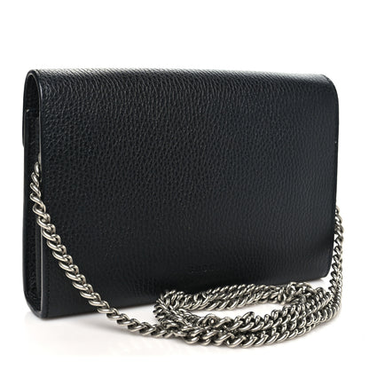 Gucci Calfskin Mini Dionysus Chain Wallet Black 3 of 10