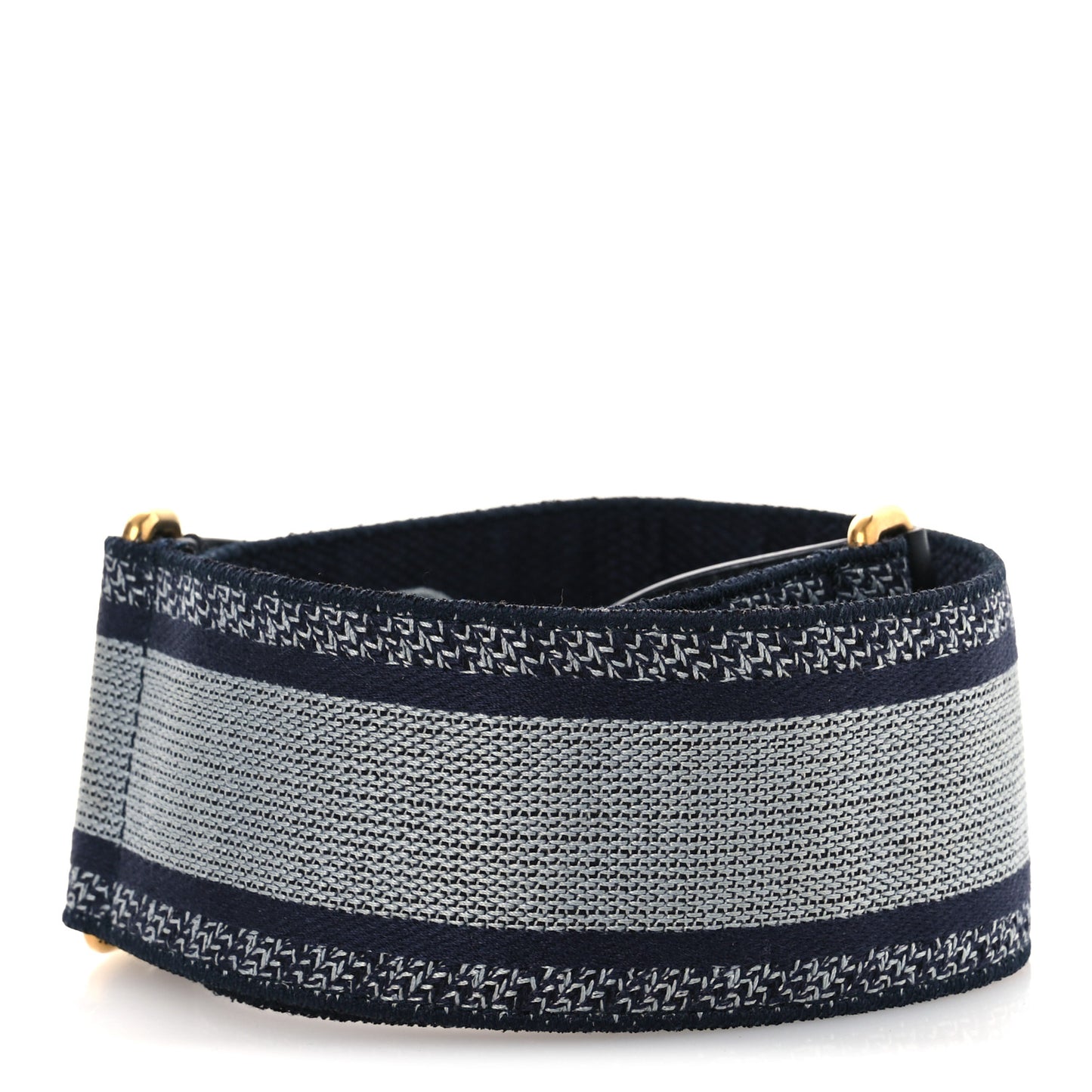 Canvas Embroidered Adjustable Shoulder Strap Blue