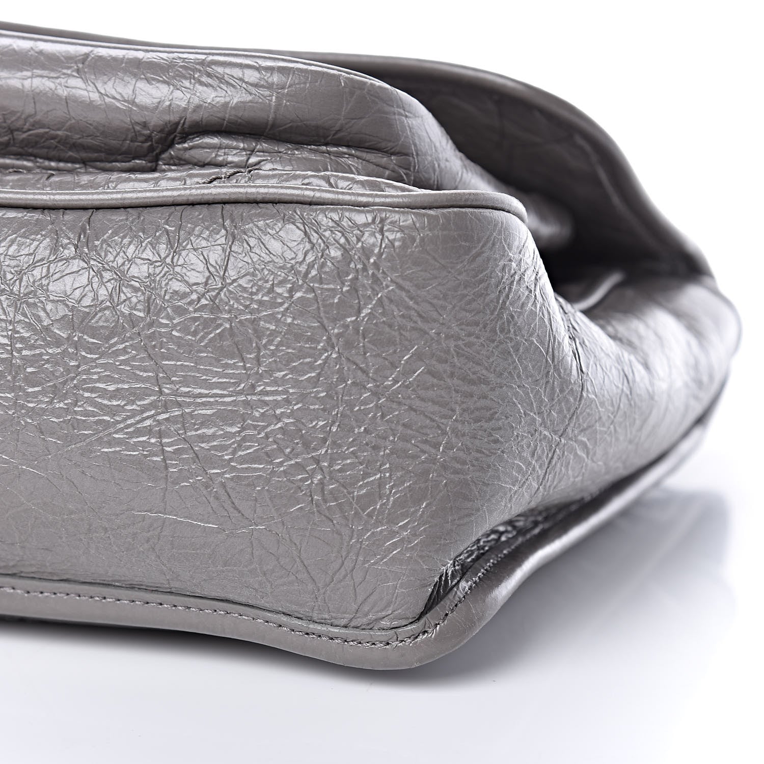 Saint Laurent Crinkled Calfskin Matelasse Monogram Medium Niki Chain Satchel Fog 11 of 11
