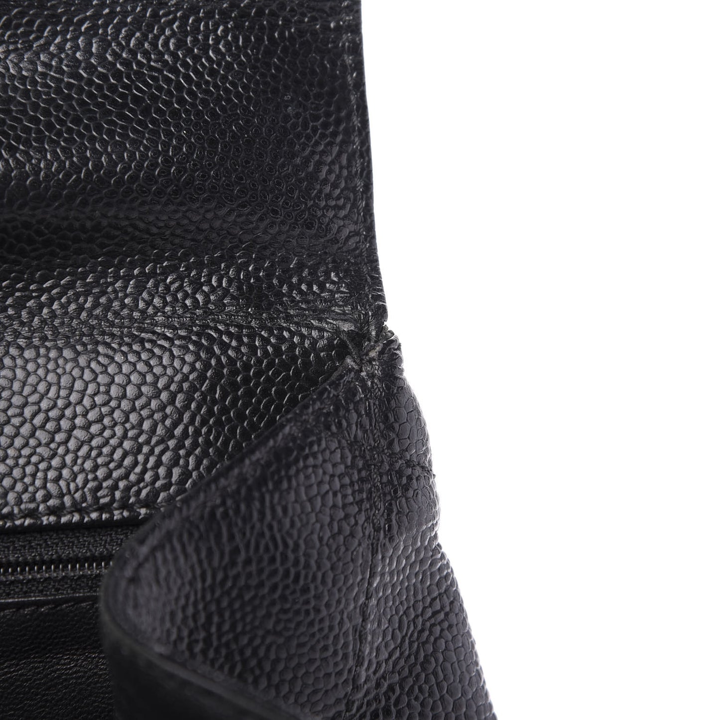Caviar Quilted Single Flap Black