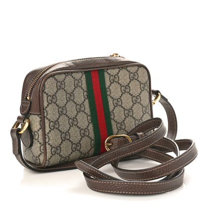 Gucci GG Supreme Monogram Web Mini Ophidia Shoulder Bag Brown 2 of 12