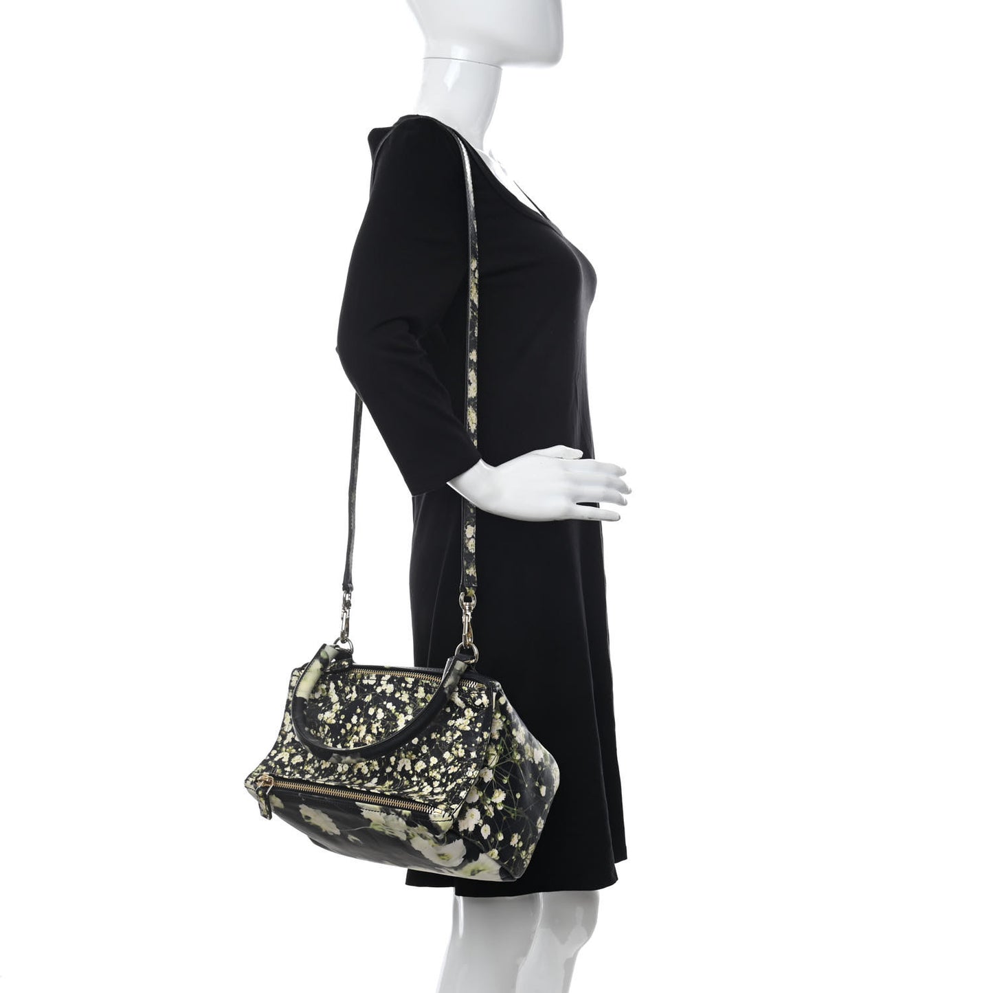 Lambskin Baby's Breath Print Medium Pandora Black