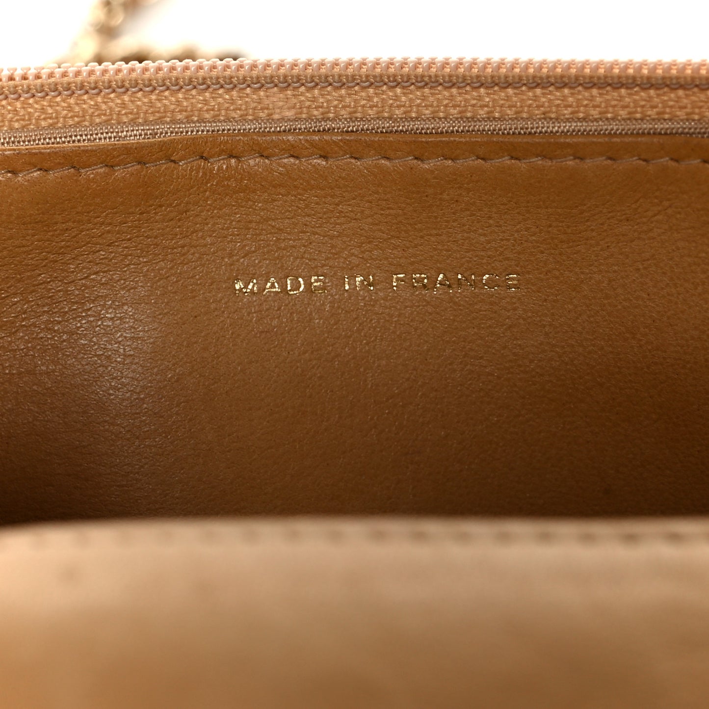 Caviar Timeless CC Wallet on Chain WOC Beige