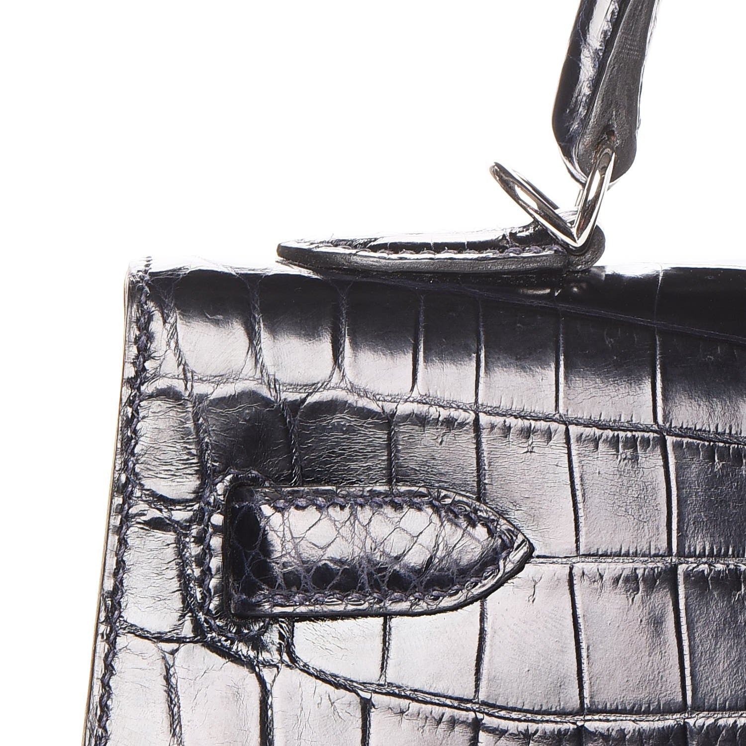 Hermes Shiny Niloticus Crocodile Kelly Sellier 32 14 of 36