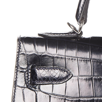 Hermes Shiny Niloticus Crocodile Kelly Sellier 32 14 of 36