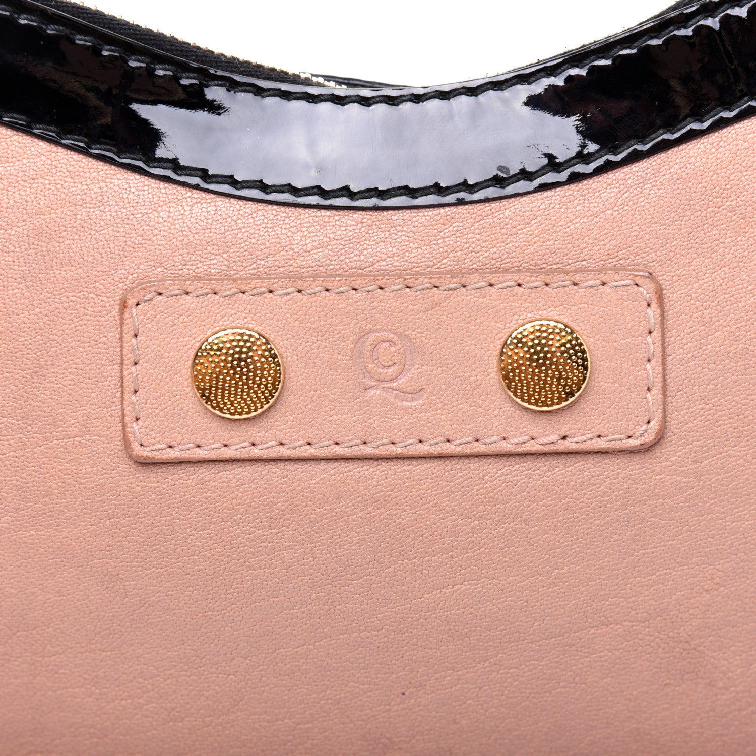 Alexander McQueen Lambskin Patent De Manta Clutch Pink Black 10 of 10
