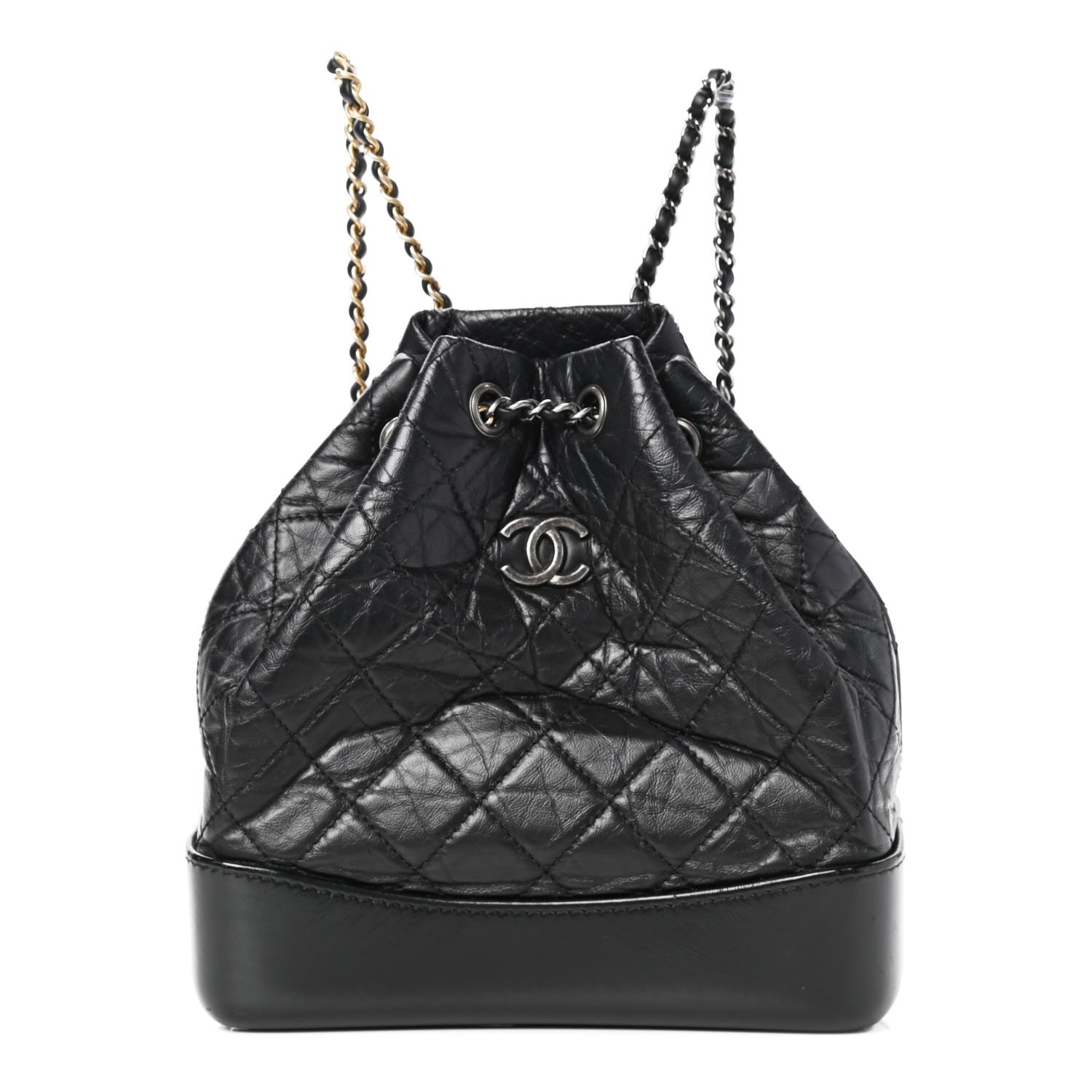 Chanel Aged Calfskin Quilted Small Gabrielle Backpack Black 1 of 4