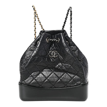 Chanel Aged Calfskin Quilted Small Gabrielle Backpack Black 1 of 4