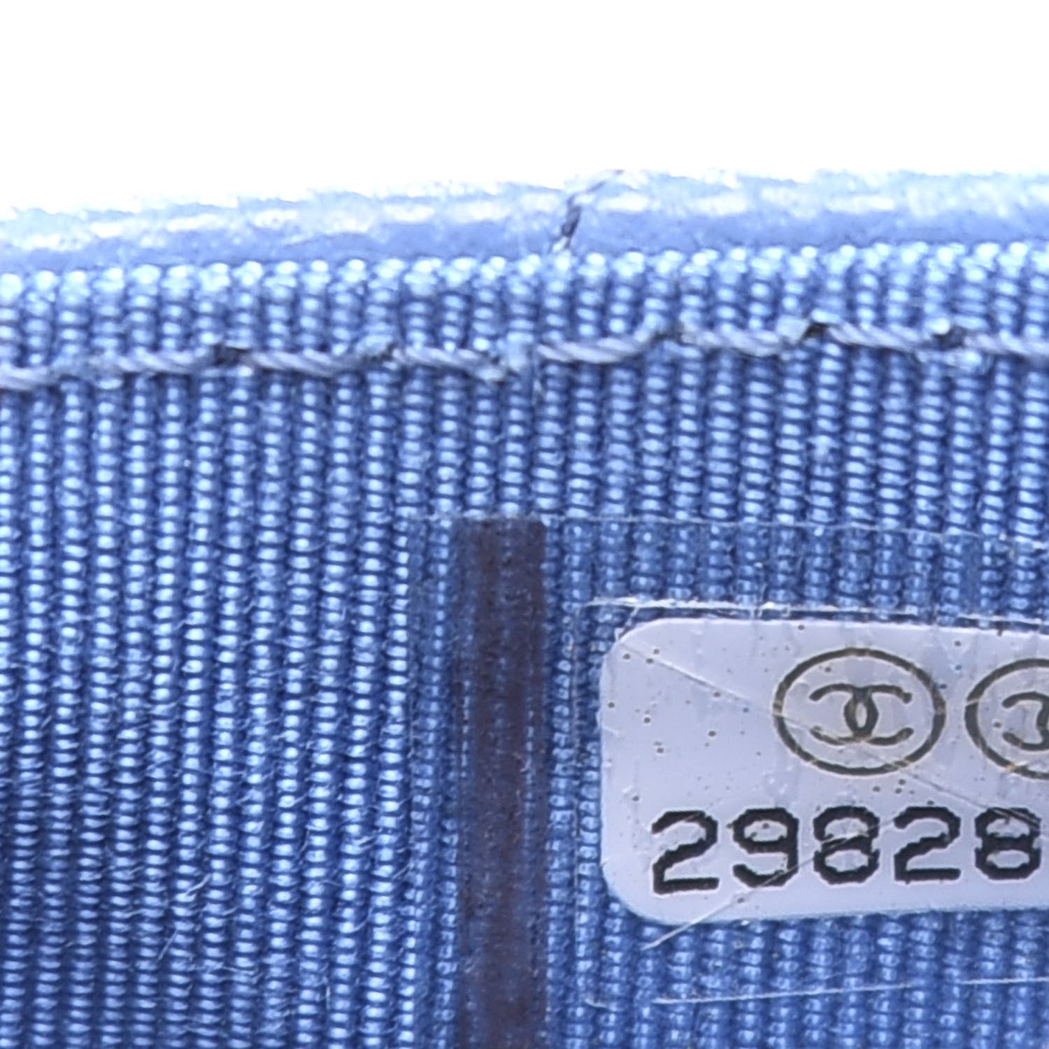 Chanel Caviar Quilted CC Zip Card Holder Blue 7 of 10