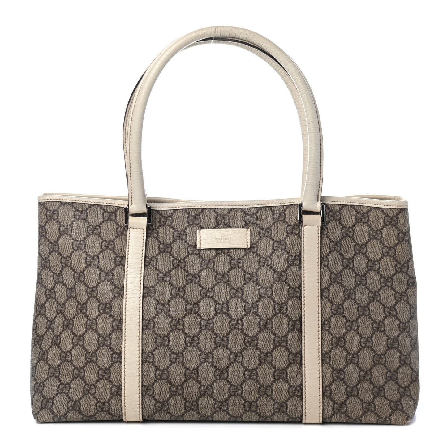 GG Plus Monogram Medium Joy Tote White