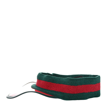 Gucci Vinyl Web Visor M Green Red 3 of 8